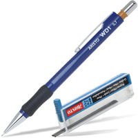 Aristo Wd1 0.7Mm Lead Mechanical Lead Clutch Pencil With Spare Leads Blue Barrel Built-In Eraser Grooved Grip For Smooth Writing Drawing Sketching Architects Designers