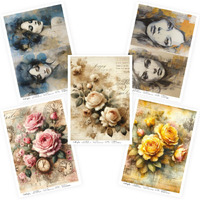 Craftangles Decoupage Napkin / Tissue / Collage Paper - Combo 3 (Pack Of 5)