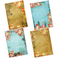 Craftangles Decoupage Paper Pack - Enchanted Blooms (A4) - 4 Sheets
