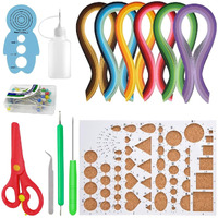 Hasthip Paper Quilling Kit 30 Colors Quilling Paper Strips Quilling Tool Set Quilling Tool Quilling Template Board Curling Tool Scissors Set Accessories For Diy Paper Quilling Craft,Multicolor