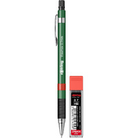 Rotring 0.7Mm Mechanical Lead Pen Pencil Set With 24 Hb Leads Dark Green Abs Plastic Body Click Mechanism Visumax Series Ideal For School College Writing Note Taking