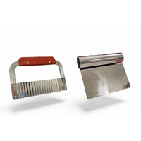 Flora Magic Pack Of 2 Stainless Steel Wavy & Straight Soap Mold Loaf, Ssoap Cutter Garnish Potato Vegetable Cake Cutter Cutting Tool