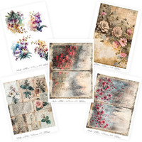 Craftangles Decoupage Napkin/Tissue/Collage Paper - Combo 33 (Pack Of 5)