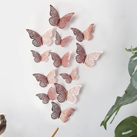 Jaamso Royals Rose 3D Butterefly, Butterfly Stickers For Wall, Butterfly Decoration Items, Butterfly Stickers, Butterfly Wall Decor, Butterflies, Butterflies For Wall Decoration (Set Of 12)