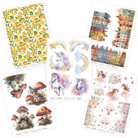Craftangles Decoupage Napkin/Tissue/Collage Paper - Combo 30 (Pack Of 5)