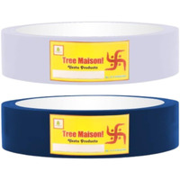 Tree Maison Coronating Homes Vastu White Blue Tape | Size - 1 Inch (24 Mm) Approx | Length- 20 Meter (Approx) | Vastu Tape Remedy For Toilet | Vastu Tape For Main Door Entrance | Pack Of 2
