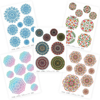 Craftangles Decoupage Napkin/Tissue/Collage Paper - Combo 35 (Pack Of 5)