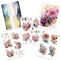 Craftangles Decoupage Napkin/Tissue/Collage Paper - Combo 31 (Pack Of 5)