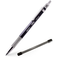 Aristo 2 Mm Mechanical Clutch Lead Click Pen Pencil | 6 Leads | Matt Black | Hexagonal Body | Fms Series | Ideal For Smooth Writing Drafting Drawing Sketching Artist