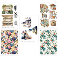 Craftangles Decoupage Napkin / Tissue / Collage Paper - Combo 11 (Pack Of 5)