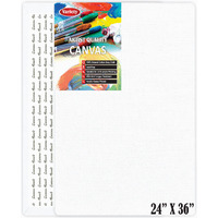 Variety Canvas Fine Grain 100% Cotton Canvas 7Oz Primed Board (Pure White, 24X36 [Pack Of 1])