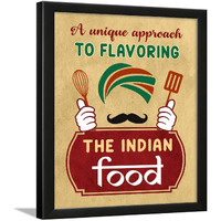 Chaka Chaundh - Restaurant Wall Decoration - Food Quotes Wall Frame - 14 X 11 Inches - Modern Wooden Framed Poster