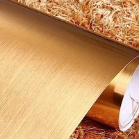 Sd Enterprise Brush Golden Gloss Self Adhesivewallpaper Contact Paper Self Adhesive Metallic Shelf Liner For Pooja Room/Craft Project/Door Shelve Side Board Wall & Fridge 16X72 Inch