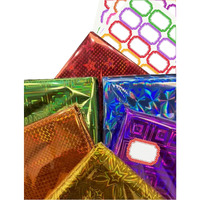 Townbus -Pack Of 50 | 45 X 65 Cm Multicolor Holographic Gift Wrapping Paper Sheet