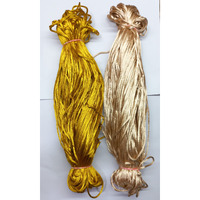 Omx 2.5 Mm Thick, 60 To 75 Mtr, In 1 Roll, 2 Colours (Total 150 Mtr) Malai Macrame Cord/Malai Dori/Silk Macrame, Bugtail Satin Cord Shamballa Beading Kumihimo String (Beige & Gold)