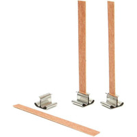 Bizpressions Wooden Candle Wick With Iron Stand Sustainer For Candle Making (5 Pcs)