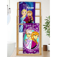 Athom Living Disney Frozen Sisterly Love Elsa & Anna Kids Bath Towel 60X120 Cm Pack Of 2