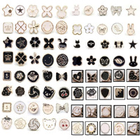 Lupinez Instant Brooch Pins Cover Up Shirt Safety Brooch Modesty Pins No Sew Button For Sweater, Shawl, Clips For Coat, Dress Clothes Decoration (Black & White- 80 Pcs)
