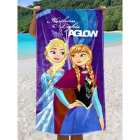 Athom Living Kids Bath Soft Cotton Cartoon Digital Printed Bath Towel (Frozen Sisters)