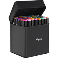 Wynhard Alcohol Markers Sketch Pen Set Dual Tip Brush Pens Art Markers For Drawing 48 Color Dual Tip Art Markers Set Chisel & Fine Colour Marker Set Alcohol Based Markers Sketch Marker Drawing Marker