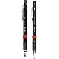 Rotring Visumax 0.5Mm & 0.7Mm Mechanical Pencils, Abs Plastic Body, Lightweight, Concealed Twist Eraser At Top - Total 2 Pieces (Black)