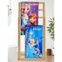 Athom Living Disney Frozen Sister's Themed Kids Bath Towel, 60X120Cm, 350 Gsm, Soft & Absorbent, Multi-Color, Perfect For Boys And Girls, Fun & Vibrant Design, Package Of 2