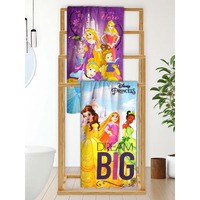 Athom Living Disney Princess Themed Kids Bath Towel, 60X120Cm, 350 Gsm, Soft & Absorbent, Multi-Color, Perfect For Boys And Girls, Fun & Vibrant Design, Pack Of 2