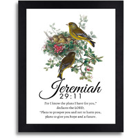 Interio Crafts Jeremiah 29:11 Bible Verse Wall Frame (Black, Synthetic Wood)