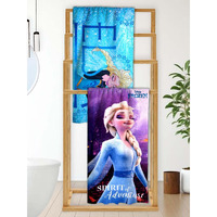 Athom Living Disney Frozen Elsa Themed Kids Bath Towel, 60X120Cm, 350 Gsm, Soft & Absorbent, Multicolor, Perfect For Boys And Girls, Pack Of 2