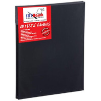 Skyhawk Black 14" X 14" Cotton Medium Grain Pre Stretched Canvas