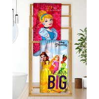 Athom Living Disney Princess Kids Bath Towel, 60X120Cm, 350 Gsm, Soft & Absorbent, Multicolored, Perfect For Boys And Girls, Fun & Vibrant Design, Pack Of 2