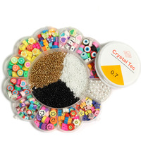 Beadsnfashion Polymer Clay Fimo Beads, Seed Beads Diy Kit For Miniature Fairy Garden Hair Accessories Diy Scrapbooking Phone Case Jewellery Making