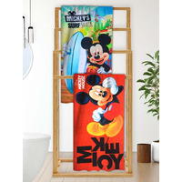 Athom Living Disney Mickey Mouse Kids Bath Towel, 60X120Cm, 350 Gsm, Soft & Absorbent, Multicolor, Perfect For Boys And Girls, Fun & Vibrant Design, Pack Of 2