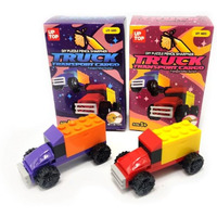 Kunya Diy Puzzle Pencil Sharpeners 1 Pieces Stationery Puzzle In Bricks Characters Blocks Assemble Diy For Kids Boys And Girls Return Gift For Birthday 5+ Years (Truck)