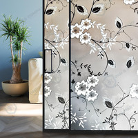Jsr & Company Luxury Self-Adhesive Window Film  Frosted Privacy Glass, Uv Protection, Heat Control, And No-Residue Ideal For Homes, Offices, & Corporate Spaces.(Floral Elegance) (12 X 25 Inch)