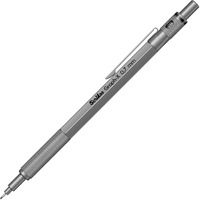 Scrikss 0.7Mm Mechanical Clutch Lead Pen Pencil Satin Grey Brass Body Push Mechanism Graph-X Series Eraser Included