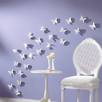 Jaamso Royals White 3D Butterfly Stickers For Wall, Butterfly Decoration Items, Butterfly Stickers, Butterfly Wall Decor, Butterflies, Butterflies For Wall Decoration (12 Pieces)