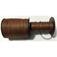 Omx 100 Mtr 1 Mm Waxed Cotton Cord Macrame Bracelet Necklace Jewelry Making Waxed Beading Thread String (Saddlebrown)