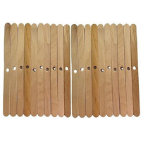 Om Phool Batti Wooden Candle Wick Holders, Centering Device For Candle Wick Bars,Wick Holders For Candle Making,Wick Clips For Candles,Candle Centering Tool - 20 Pcs.