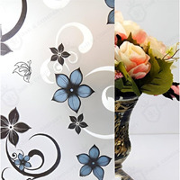 Jsr & Company Luxury Self-Adhesive Window Film  Premium, Imported, Residue-Free Decorative Film/Stickers For Glass Doors, Windows, Shelves & More.(Enchanted Garden) (24 X 25 Inch)