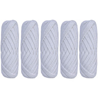 Men's And Women's Nada Dori Strings Cotton Thread With Stick -Pack Of 5 Rolls (5 Meters/Roll) Ii White Ii