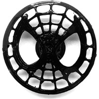 Cero  3D Printed Spiderman Crocs Charms, Pins Logo (Black Pla Plastic)