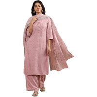 W For Woman Printed Straight Kurta Set With Parallel Pants & Dupatta