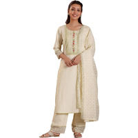 Libas Women's Pure Cotton Kurta Sets (27518_Off White