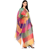 Weavers Villa Women's Cotton Silk Multicolor Dupatta (2 Meters)