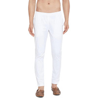 See Designs White Solid Trouser Style Churidar Two Side Pockets_Sdmdwpj100-L