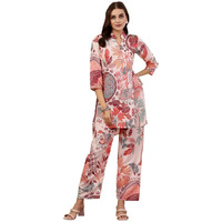 I Enterprise Women's Polyester Printed Regular Dress Shirt (Ay_Inco-012_Multicolour