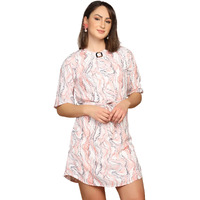 Dhruvi Trendz Womens Rayon Women Western Dresses Regular Fit A-Line (Dt-Wd1092_Orange_M)