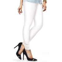 Lux Lyra Women's Cotton Relaxed Fit Premium Churidar Leggings (Lux_C, White, Free Size- 28-38)