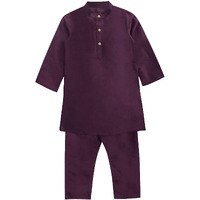 A.T.U.N. (All Things Uber Nice) Boy's Regular Kurta Pyjama Set (Bkls Kpp_Wine 7-8 Years)